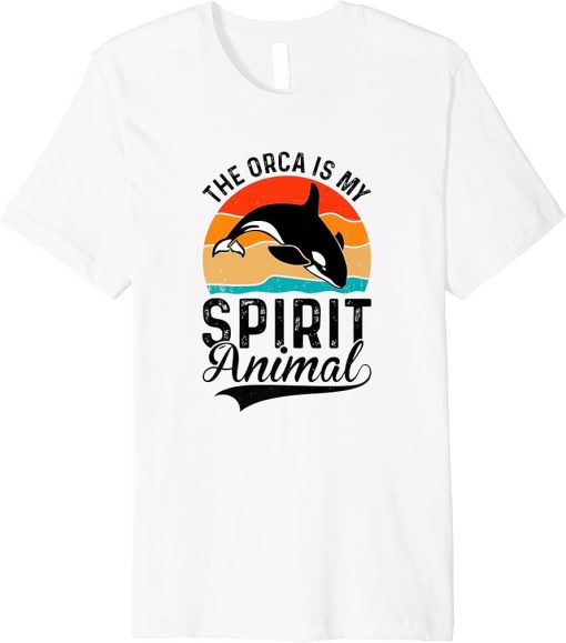 Cute Vintage The Orca Is My Spirit Animal Premium T-Shirt