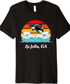 La Jolla CA Vintage Distressed Orca Killer Whale Art Premium T-Shirt