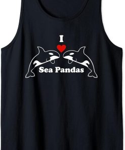 I Love Sea Pandas | NickerStickers Funny Orca Killer Whale Tank Top