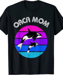 80s Orca Mom Retro Vintage Sunset T-Shirt