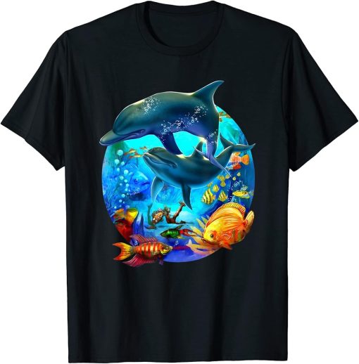 Dolphin Sea Life Save the Ocean Marine Biology Aquarium T-Shirt