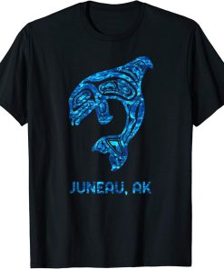 Blue Juneau Alaska Native American Indian Orca Killer Whale T-Shirt