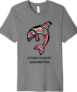 Kitsap County WA Native American Indian Orca Killer Whale Premium T-Shirt